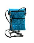 Purse - Passport - Deerskin - Bear - Turquoise