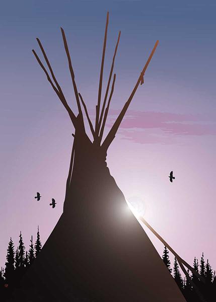 Card - Tee Pee - 6x9*