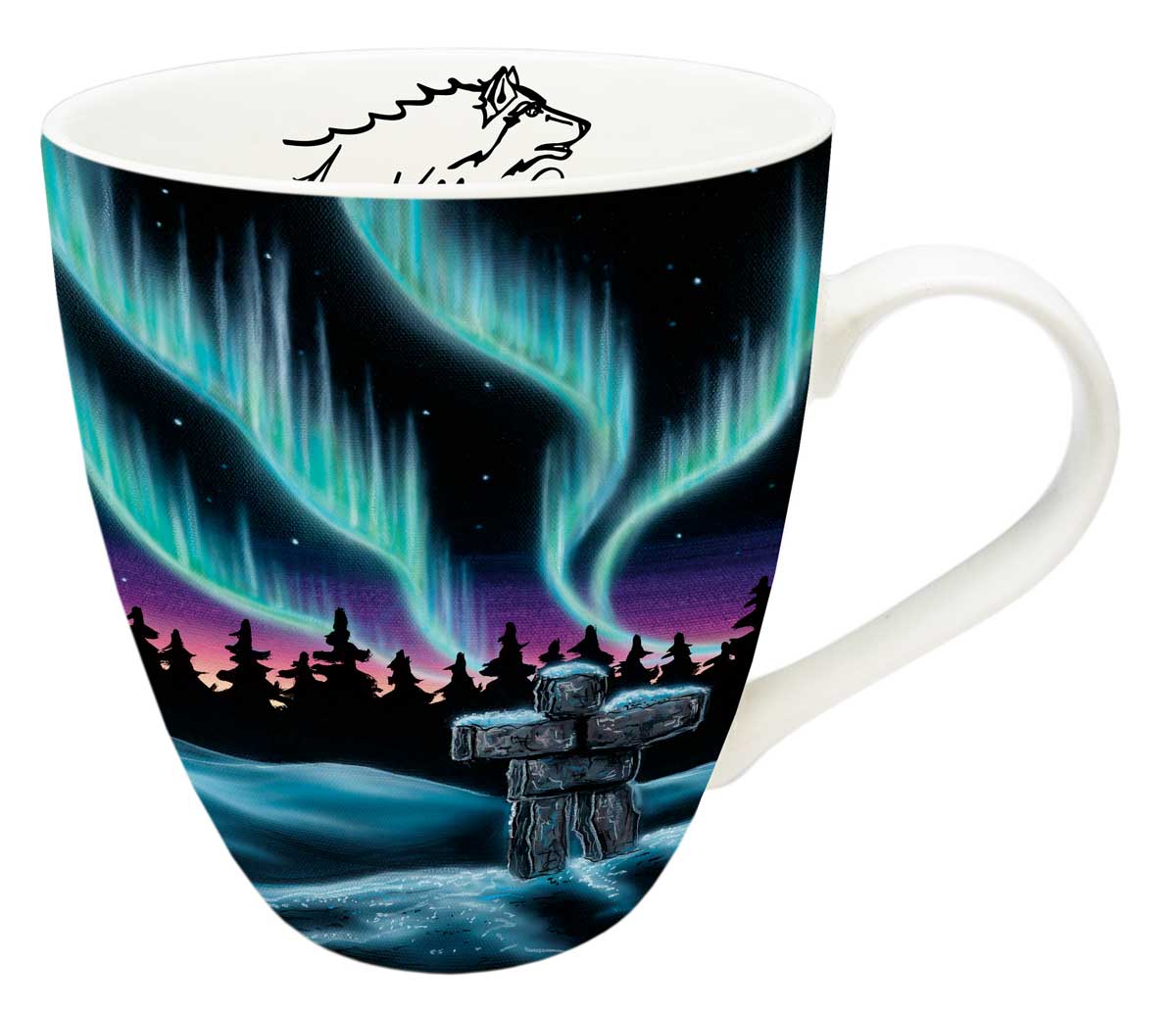 Mug - Fine China - Sky Dance Inukshuk