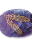 Spirit Stone - Amethyst - Eagle Feathers