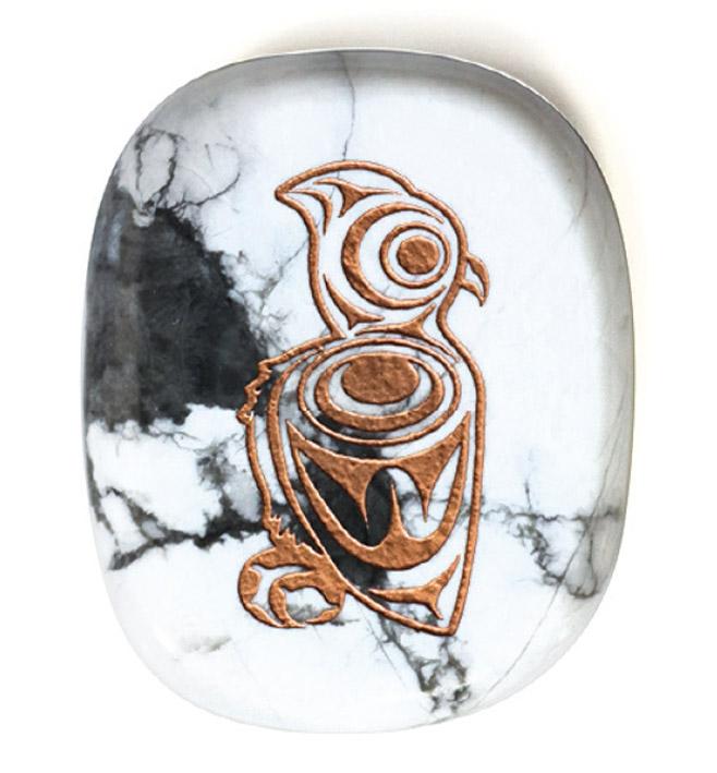 Spirit Stone - Howlite - Spirit Owl