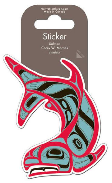 Sticker - Vinyl - Salmon