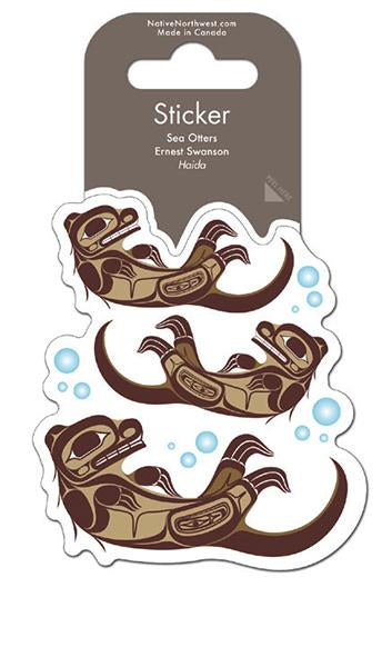 Sticker - Vinyl - Sea Otters