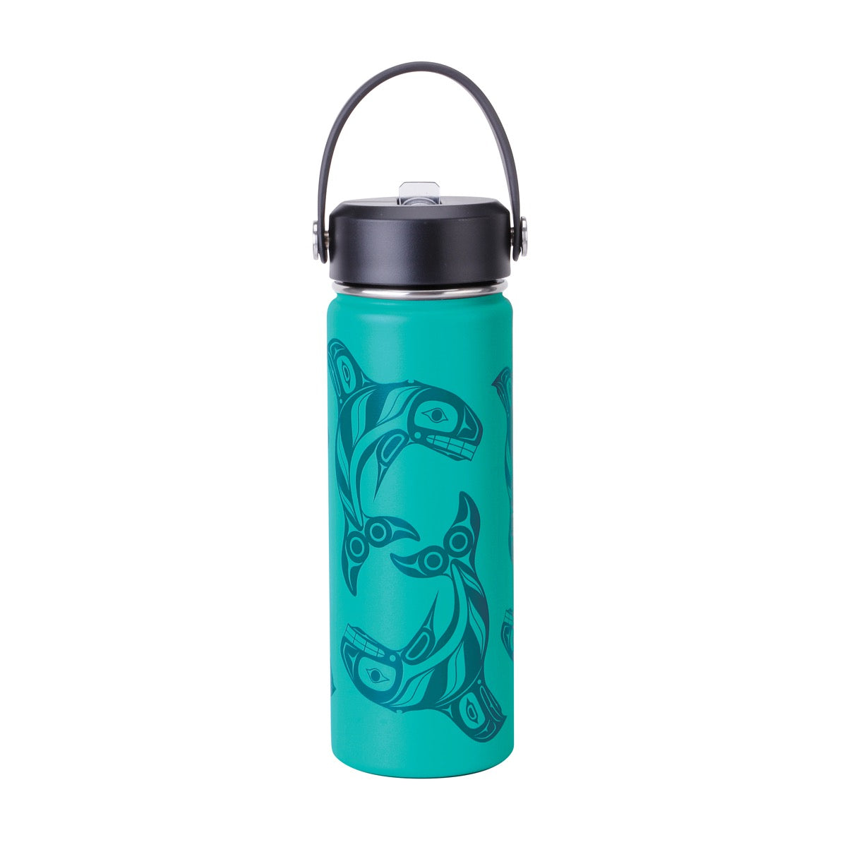 Insulated Bottle - Wide - 21oz - Raven Fin Killer Whale