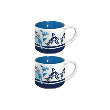 Espresso Mug - Ceramic - Set of 2 - Orca Family
