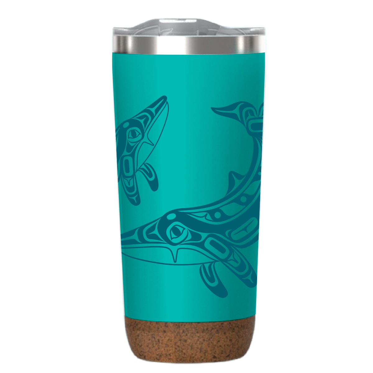 Travel Mug - Cork Base - 20oz - Humpback Whale