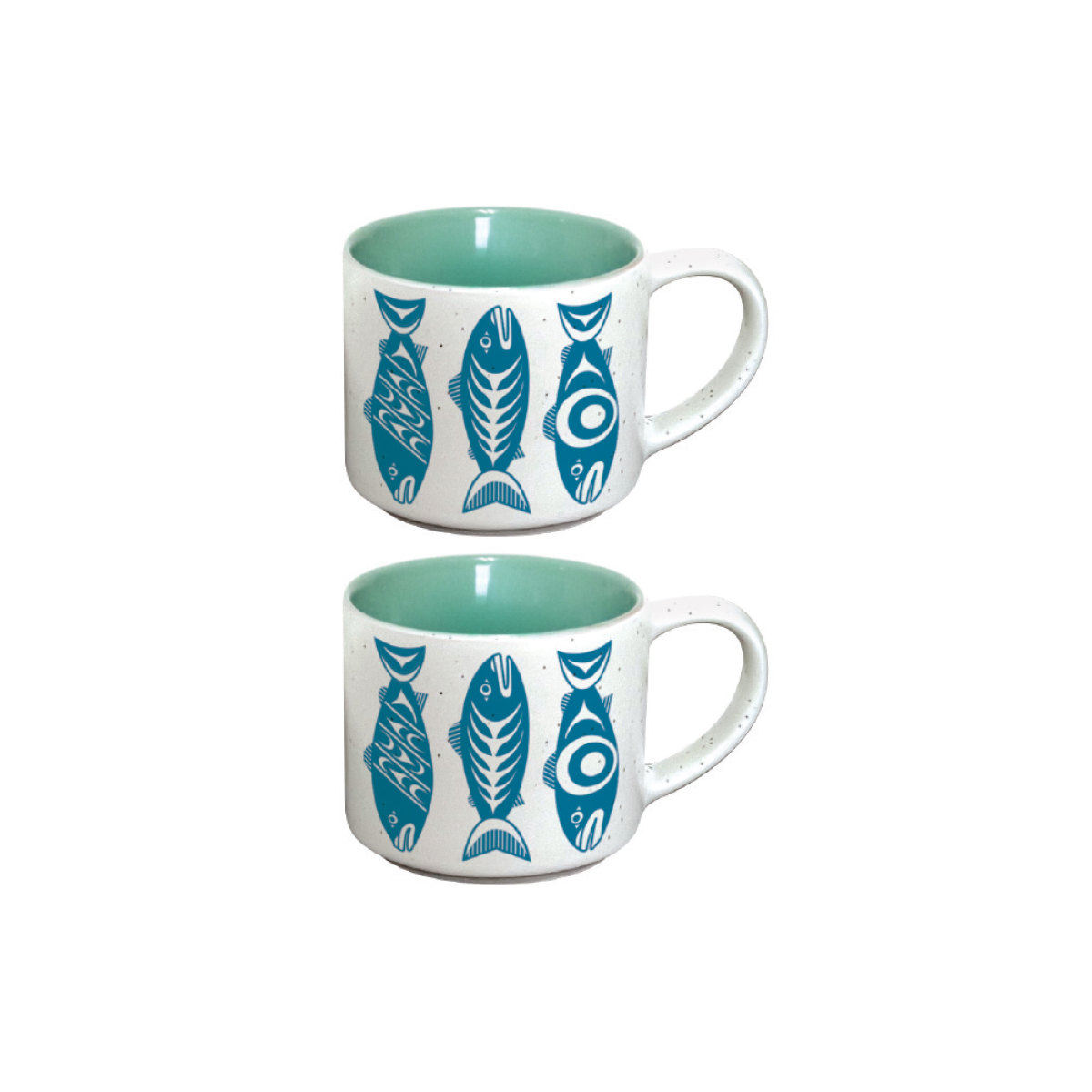 Espresso Mug - Ceramic - Set of 2 - Salmon in the Wild