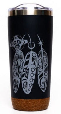 Travel Mug - Cork Base - 20oz - Salmon Life Cycle