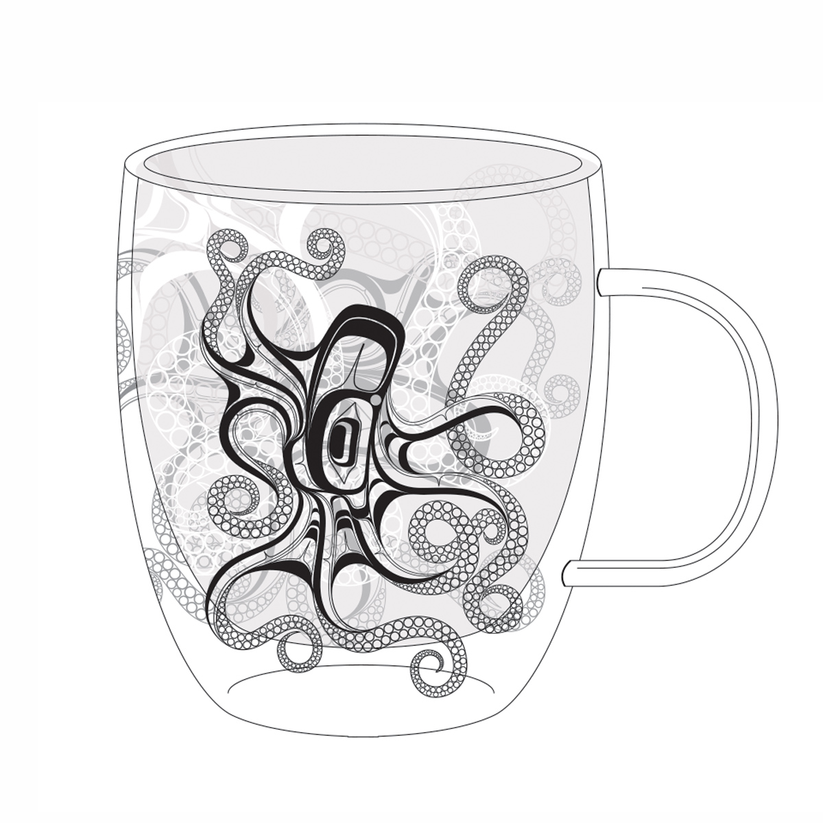 Mug - Glass - Octopus (Nuu)