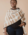 Shawl - Wool Blend - Eco-friendly - Sand - Reversible