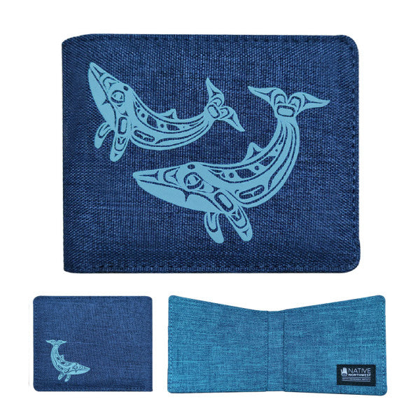 Wallet -Bifold - Crosshatch - Humpback Whale