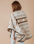 Shawl - Wool Blend - Eco-friendly - Sand - Reversible