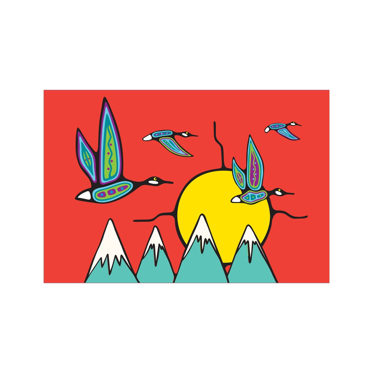 Card - Geese in Flight - 5x7