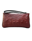 Wristlet - Cowhide - Bear - Maroon