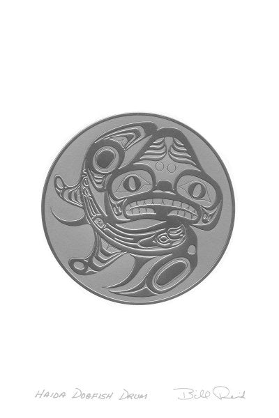 Card - Reid - Silver - Haida Dogfish Drum - 6x9