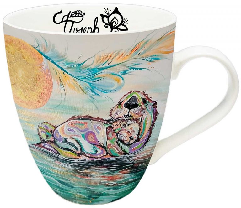 Mug - Fine China - Otter Family