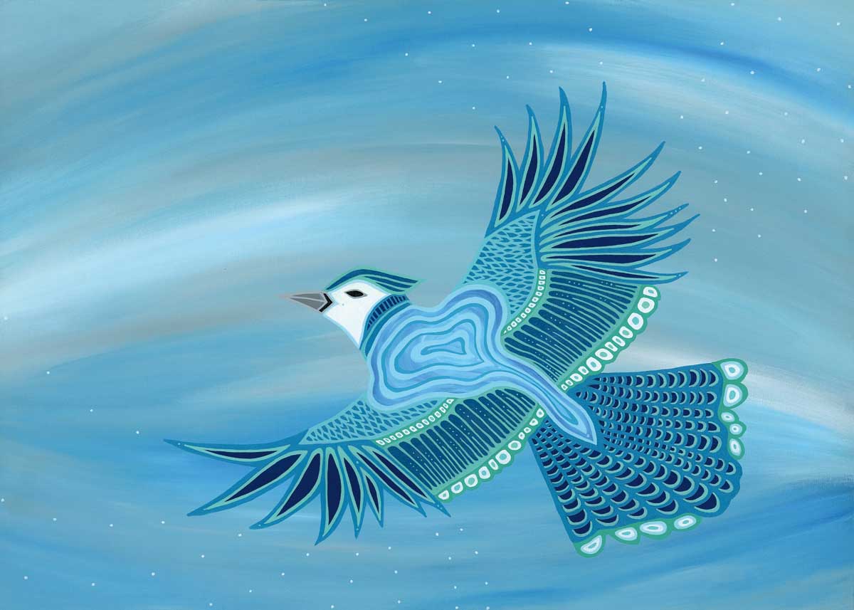 Card - Red George - Blue Jay - 6x9