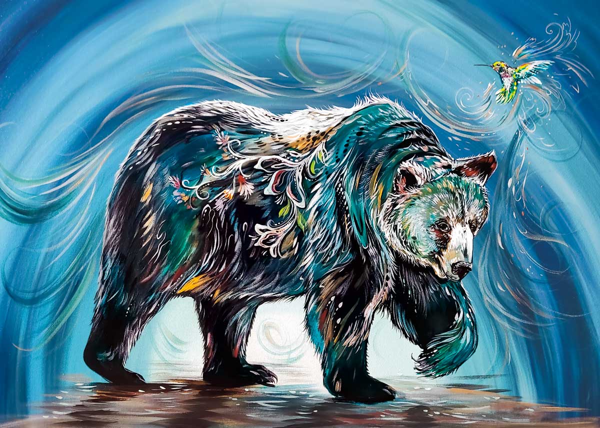 Card - Joseph - Bear with Hummingbird - 6x9