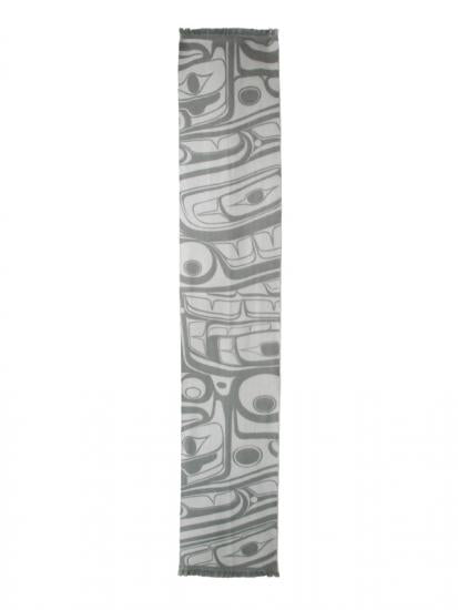 Scarf - Fleece - Frog Box - Grey