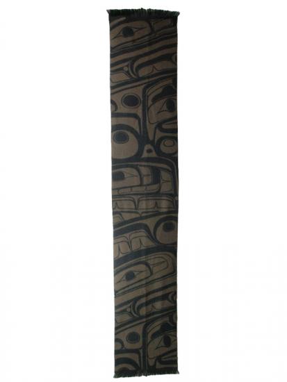 Scarf - Fleece - Frog Box - Sable