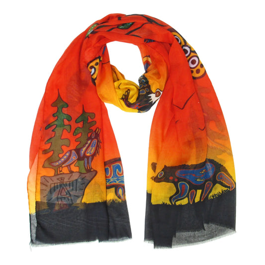 Scarf - Poly - Seven Grandfather Teachings