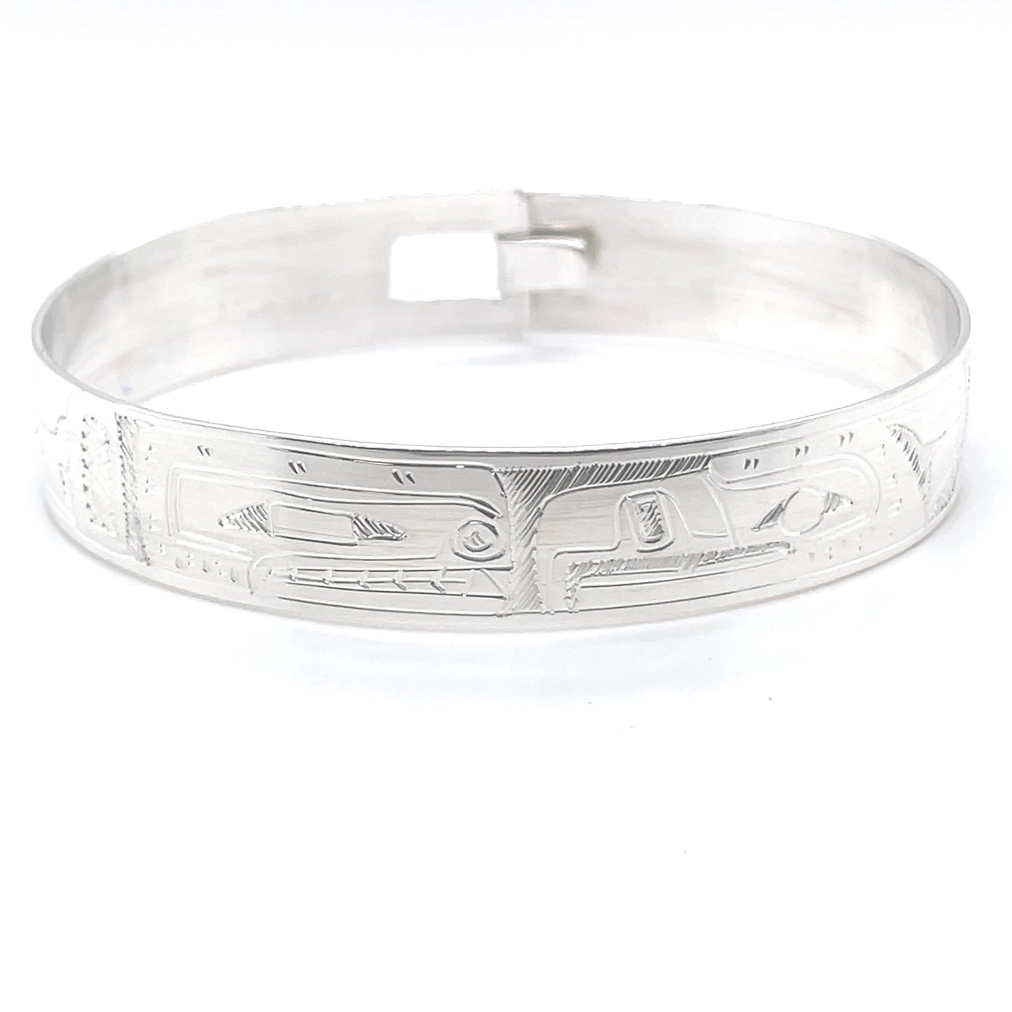 Bangle - Sterling Silver - 1/2" - Orca & Eagle