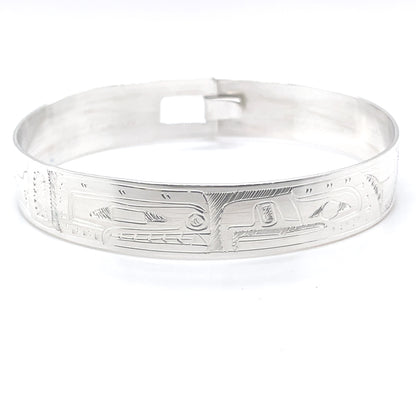 Bangle - Sterling Silver - 1/2" - Orca & Eagle