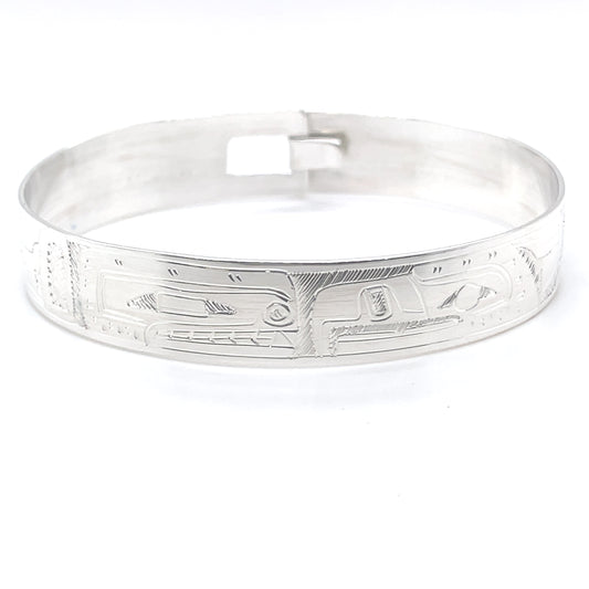 Bangle - Sterling Silver - 1/2" - Orca & Eagle