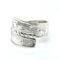Ring - Sterling Silver - Wrap - Wolf - size 10