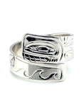 Ring - Sterling Silver - Wrap - Orca - size 9.25