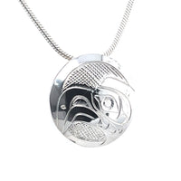Pendant - Sterling Silver - Round - Eagle