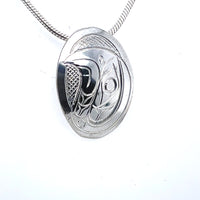 Pendant - Sterling Silver - Oval -Eagle