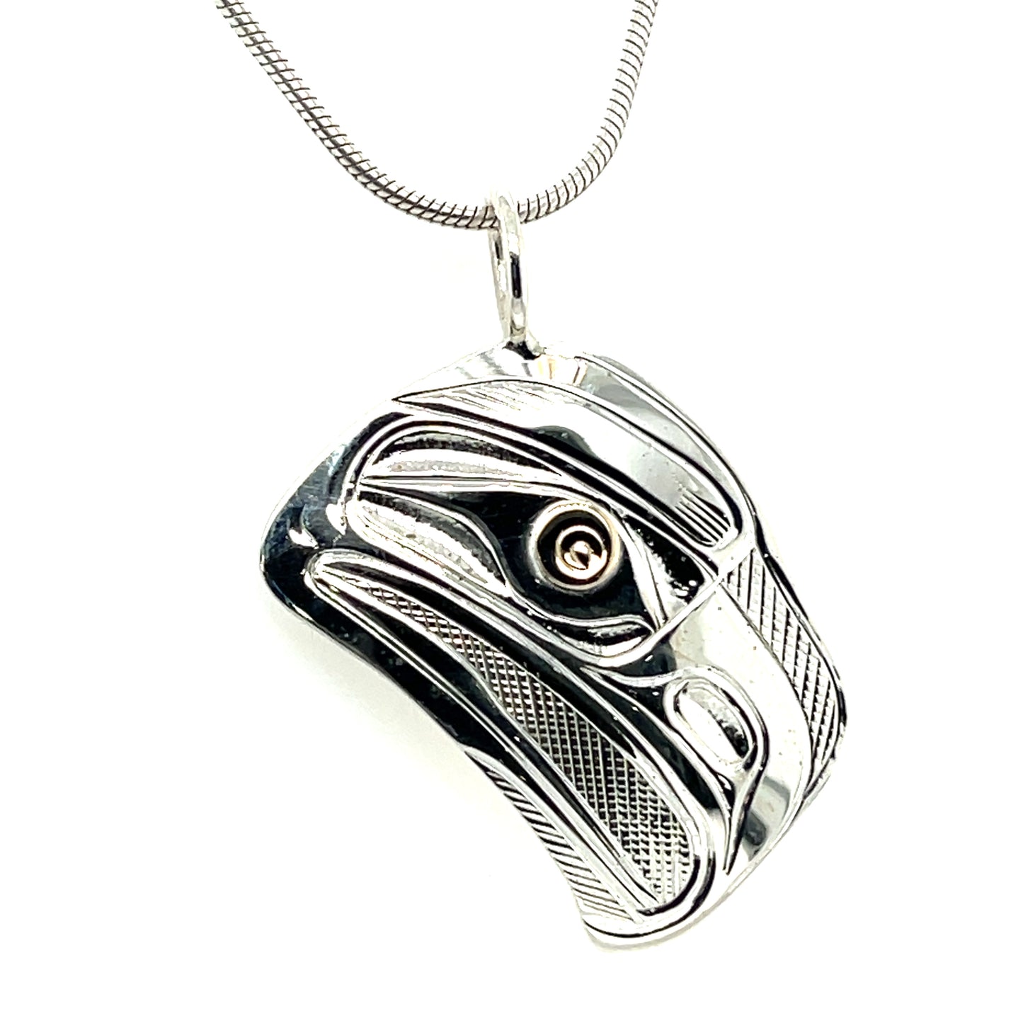 Pendant - Gold & Silver - Cutout - Eagle