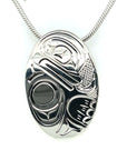 Pendant - Sterling Silver - Small - Oval - Frog