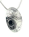 Pendant - Sterling Silver - Small - Oval - Frog