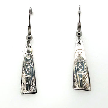 Earrings - Sterling Silver - Triangle - Mini - Hummingbird