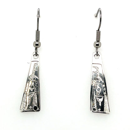 Earrings - Sterling Silver - Triangle - Mini - Raven