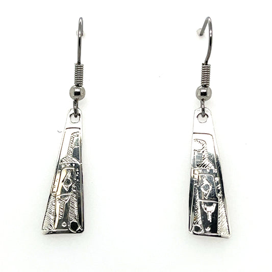 Earrings - Sterling Silver - Triangle - Mini - Raven