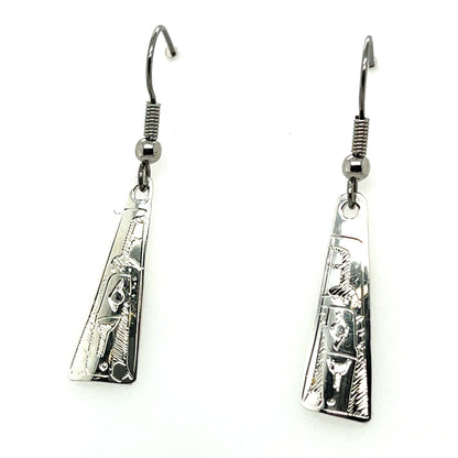 Earrings - Sterling Silver - Triangle - Mini - Raven