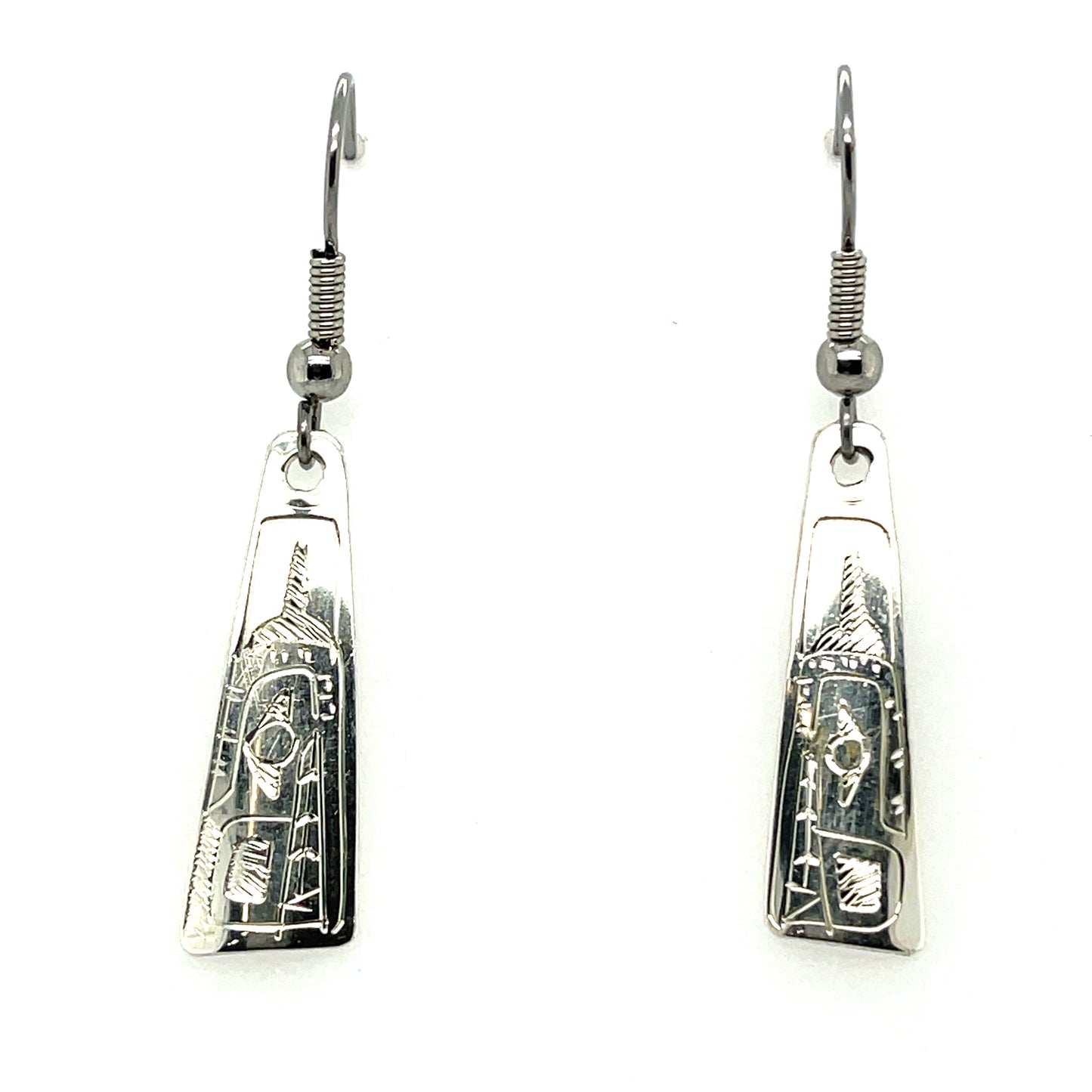 Earrings - Sterling Silver - Triangle - Mini - Bear