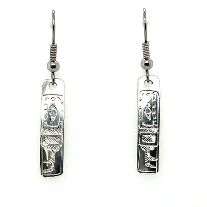 Earrings - Sterling Silver - Rectangle - Mini - Orca