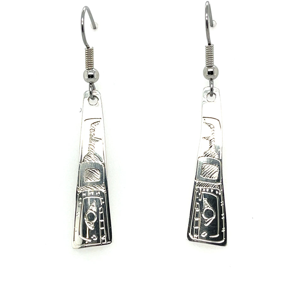 Earrings - Sterling Silver - Triangle - Orca