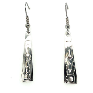 Earrings - Sterling Silver - Triangle - Bear