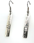 Earrings - Sterling Silver - Rectangle - Orca