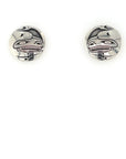 Earrings - Sterling Silver - Studs - Round - Orca