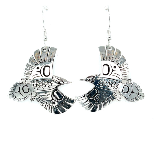 Earrings - Sterling Silver - Woodpecker