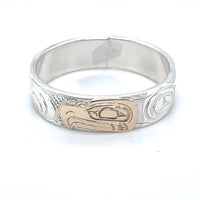 Ring - Gold & Silver - 1/4" - Eagle - Size 12