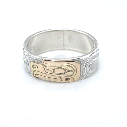 Ring - Gold & Silver - 1/4" - Eagle - Size 6