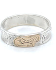Ring - Gold & Silver - 1/4" - Raven - Size 11