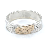Ring - Gold & Silver - 1/4" - Raven - Size 11
